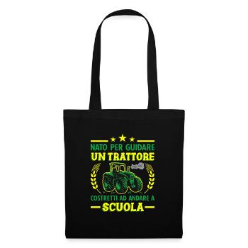 Agricoltura Nato Per Guidare Trattori Trattore - Stoffbeutel - Schwarz - Vorne