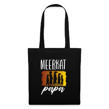 Suricate Papa - Sac en tissu - noir - Devant