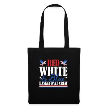 Veteran US Flag Red White & Blue Basketball Crew - Tote Bag - black - Front
