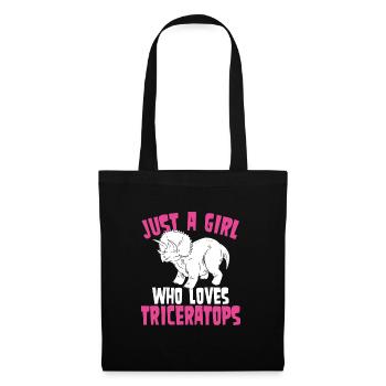Juste une fille qui aime Triceratops - Sac en tissu - noir - Devant