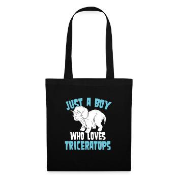 Just a boy who loves Triceratops - Tote Bag - black - Front