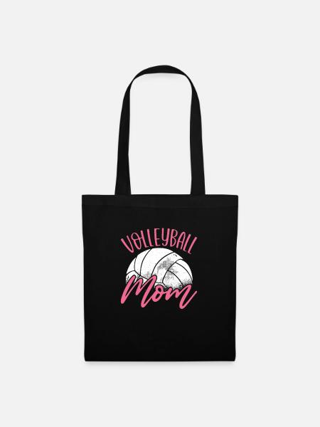 Volleyball mama - Stoffbeutel - Schwarz