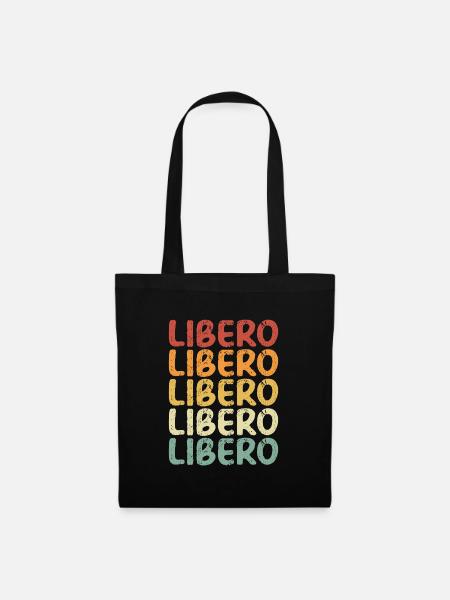 Volleyball Libero Retro - Stoffbeutel - Schwarz