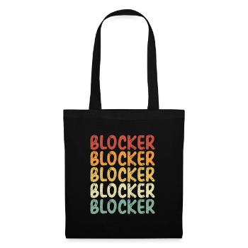 Volleyball blocker Retro - Stoffbeutel - Schwarz - Vorne