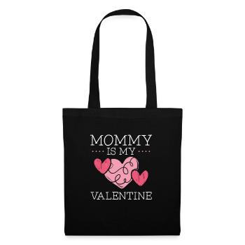 Maman est ma Saint-Valentin - Sac en tissu - noir - Devant