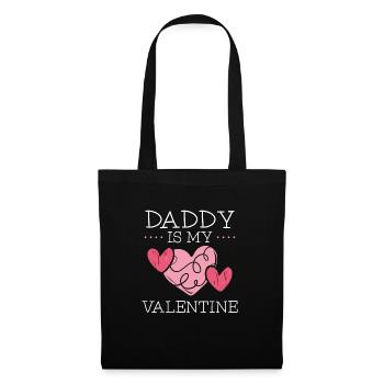 Dad is my Valentine's Day - Tote Bag - black - Front