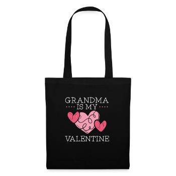Grandma is my Valentine's Day - Tote Bag - black - Front