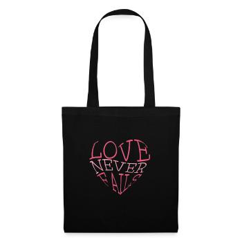 Love Never Fails - Tote Bag - black - Front