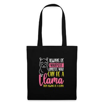 Then always be a llama - Tote Bag - black - Front