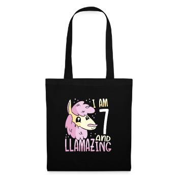 I Am A Seven-Year-Old Lama - Tote Bag - black - Front