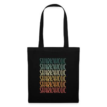 Sharkaholic Retro Vintage - Sac en tissu - noir - Devant