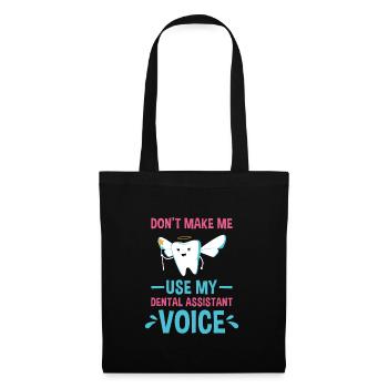 My Dental Assistant Voice Dental Assistant - Stoffbeutel - Schwarz - Vorne