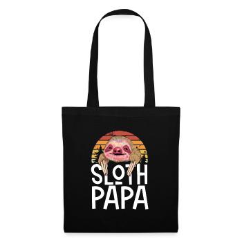 Sloth Papa Retro - Tote Bag - black - Front