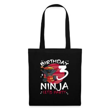 Cute Ninja for 3rd Birthday - Tote Bag - black - Front
