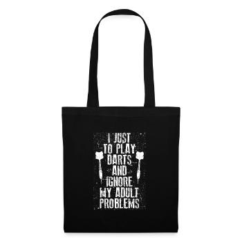 Je ne joue qu’aux fléchettes - Sac en tissu - noir - Devant