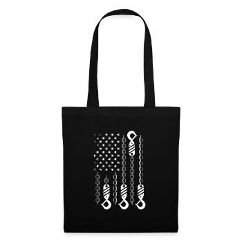 Crochet de remorquage drapeau américain - Sac en tissu - noir - Devant