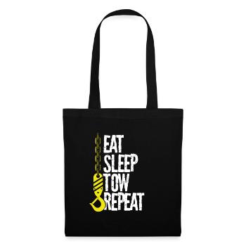 Eat Sleep Tow Wiederholen - Stoffbeutel - Schwarz - Vorne