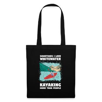 Parfois, Lov Whitewater kayak plus que les gens - Sac en tissu - noir - Devant