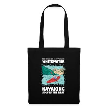 Dogs Solves My Problems Whitewater Kayaking - Tote Bag - black - Front