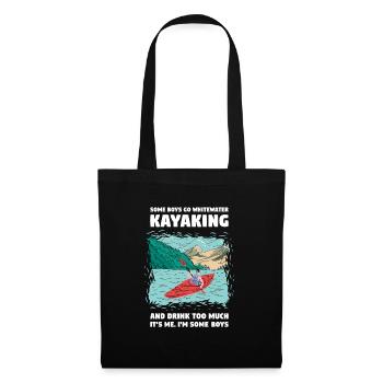 Certains garçons font du kayak en eau vive et boivent beaucoup - Sac en tissu - noir - Devant
