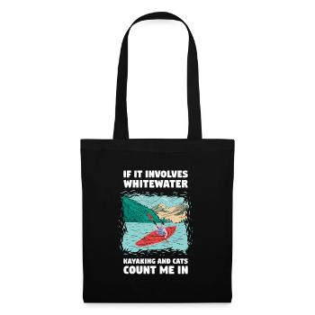 If It Involves Whitewater Kayaking And Cats - Tote Bag - black - Front