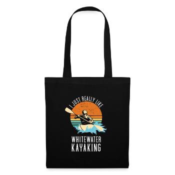 I Just Really Like Whitewater Kayaking - Stoffbeutel - Schwarz - Vorne