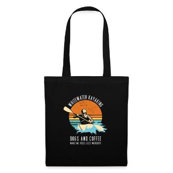 Whitewater Kayaking Dogs & Coffee - Tote Bag - black - Front