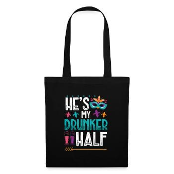 Hes My Drunken Half - Tote Bag - black - Front