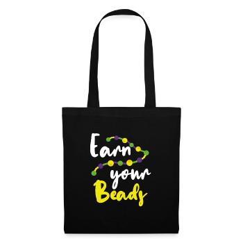 Gagnez vos perles - Sac en tissu - noir - Devant