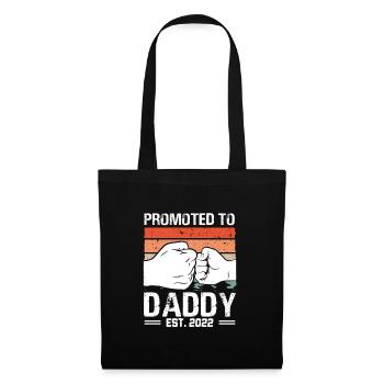 Promoted to Papa 2022 Retro - Tote Bag - black - Front