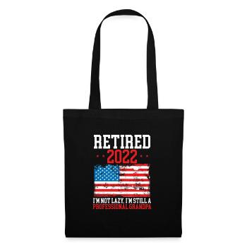 Amerika-Flagge Im Ruhestand 2022 - Stoffbeutel - Schwarz - Vorne