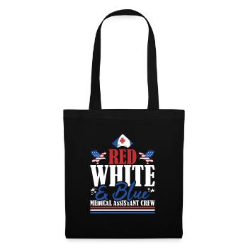 Veteran US Flag Red White & Blue Medical Assistant - Tote Bag - black - Front