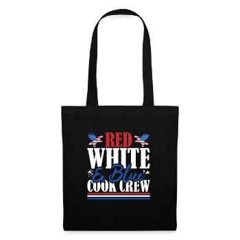 Veteran US Flag Red White & Blue Cook Crew - Tote Bag - black - Front