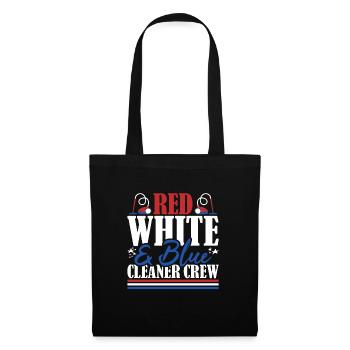 Veteran US Flag Red White & Blue Cleaner Crew - Tote Bag - black - Front