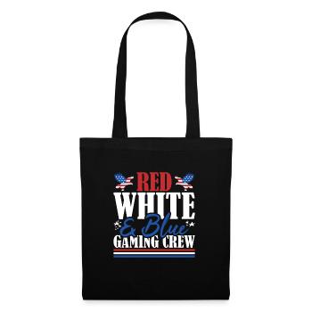 Veteran US Flag Red White & Blue Gaming Crew - Tote Bag - black - Front