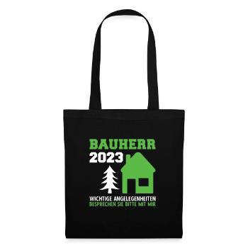 Angelegenheiten Besprechen An Mich Bauleiter 2023 - Stoffbeutel - Schwarz - Vorne