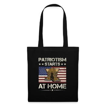 Le patriotisme américain commence à l’intérieur Vétéran de l’armée - Sac en tissu - noir - Devant