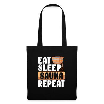 Manger Dormir et répéter le sauna - Sac en tissu - noir - Devant