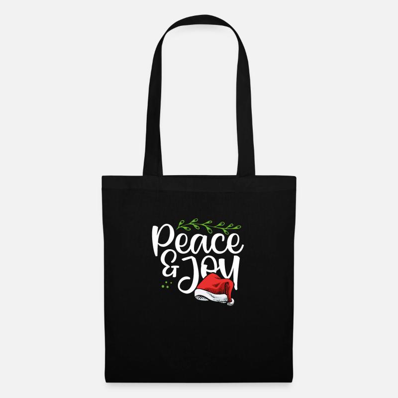 Friede und freude an Weihnachten - Stoffbeutel - Schwarz