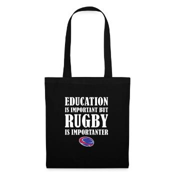 But Rugby Is Importanter France Rugby - Stoffbeutel - Schwarz - Vorne