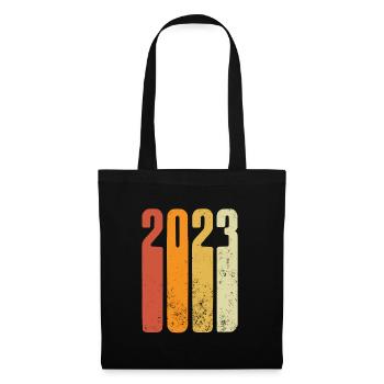Rétro de l’année 2023 - Sac en tissu - noir - Devant