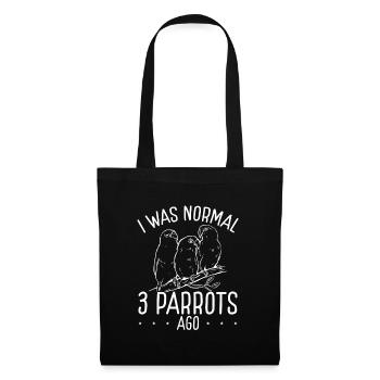 J’étais normal avec trois perroquets - Sac en tissu - noir - Devant