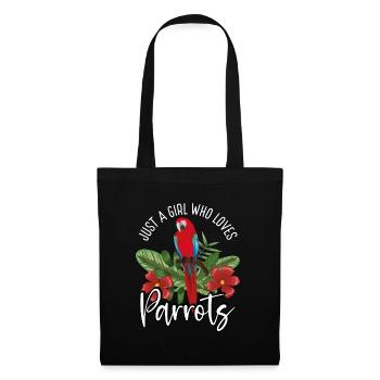 Just a girl who loves parrots - Tote Bag - black - Front