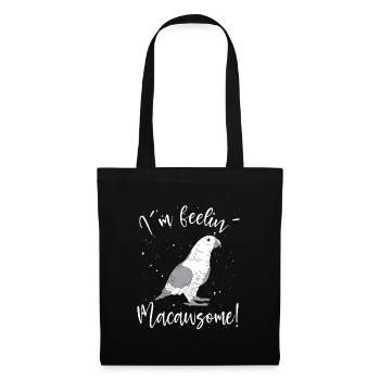 J’adore le perroquet ara - Sac en tissu - noir - Devant
