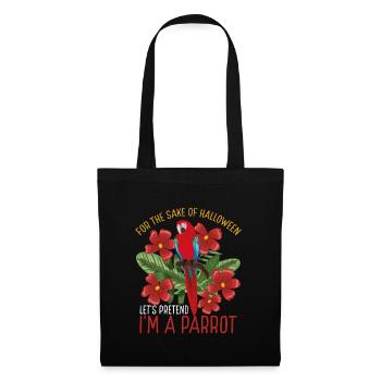 Je suis un perroquet à Halloween - Sac en tissu - noir - Devant