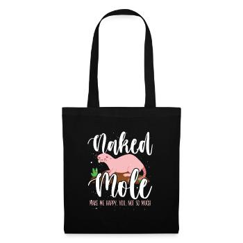 Les taupes nues me rendent heureuse - Sac en tissu - noir - Devant