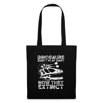 Les dinosaures ne jouaient pas aux fléchettes - Sac en tissu - noir - Devant