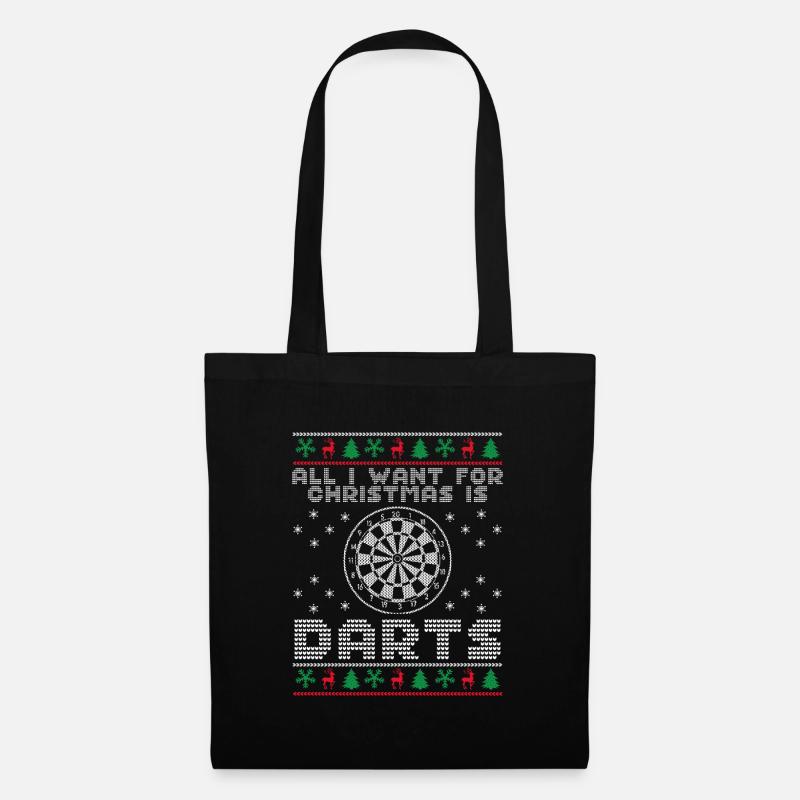 Ich Will Nur Dart Spielen - Stoffbeutel - Schwarz