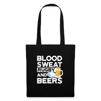 Blood Sweat Rugby Et Bières Fidji Rugby - Sac en tissu - noir - Devant