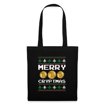 Noël Bitcoin moche - Sac en tissu - noir - Devant